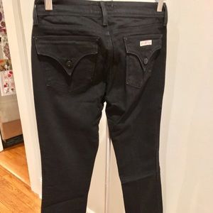 Hudson black straight legged jeans
